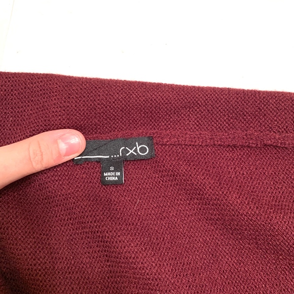 Wine Red Cardigan w/ Tassels - Picture 3 of 4